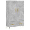 vidaXL betonsz&uuml;rke szerelt fa magasszekr&eacute;ny 69,5 x 31 x 115 cm