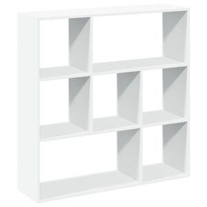 vidaXL feh&eacute;r szerelt fa t&eacute;relv&aacute;laszt&oacute; k&ouml;nyvespolc 102x29x103,5 cm