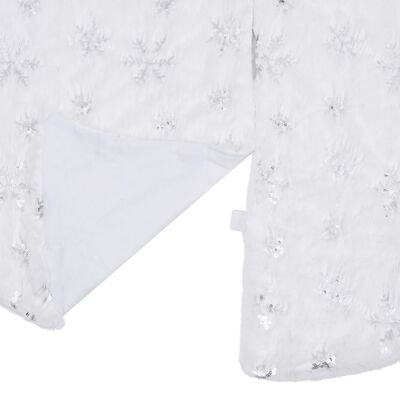vidaXL fényűző fehér műszőrme karácsonyfatalp-takaró 150 cm