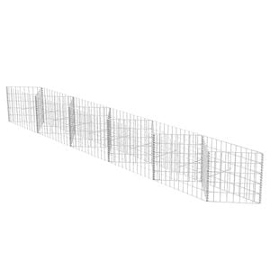 vidaXL horganyzott ac&eacute;l gabion kos&aacute;r 300 x 30 x 50 cm