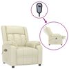 vidaXL krémszínű műbőr elektromos masszázsfotel