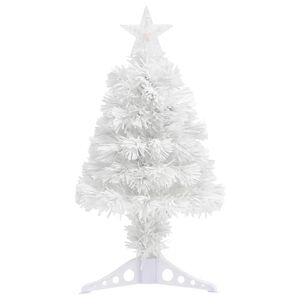 vidaXL feh&eacute;r sz&aacute;loptik&aacute;s megvil&aacute;g&iacute;tott műkar&aacute;csonyfa 64 cm
