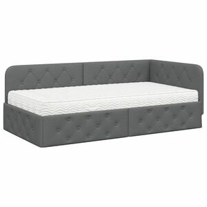 vidaXL Sarok&aacute;gy keret S&ouml;t&eacute;tsz&uuml;rke 100 x 200 cm sz&ouml;vet