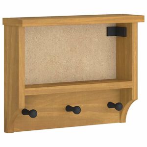 vidaXL SANDNES t&ouml;m&ouml;r fenyőfa falra szerelt kab&aacute;t&aacute;llv&aacute;ny 45x12x35 cm