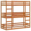 vidaXL viaszbarna tömör fenyőfa háromszintes ágy 90 x 190 cm