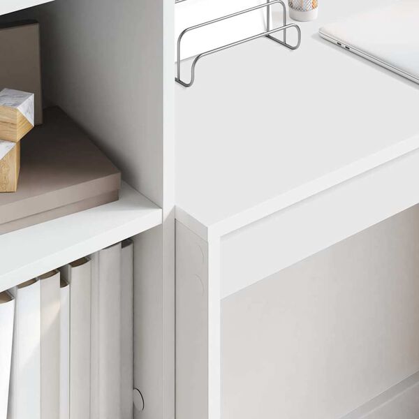 vidaXL Asztal fi&oacute;kkal 2 pcs Feh&eacute;r