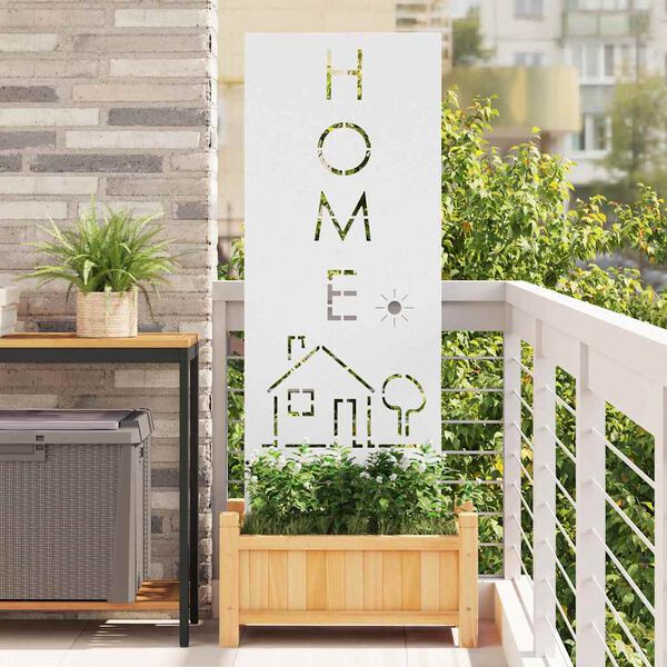 vidaXL Kertv&eacute;dő v&aacute;szon Feh&eacute;r 50 x 140 cm Hidegen hengerelt ac&eacute;l