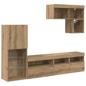 vidaXL TV Fali Egys&eacute;gek 6 db Artisan t&ouml;lgy Szerelt Fa