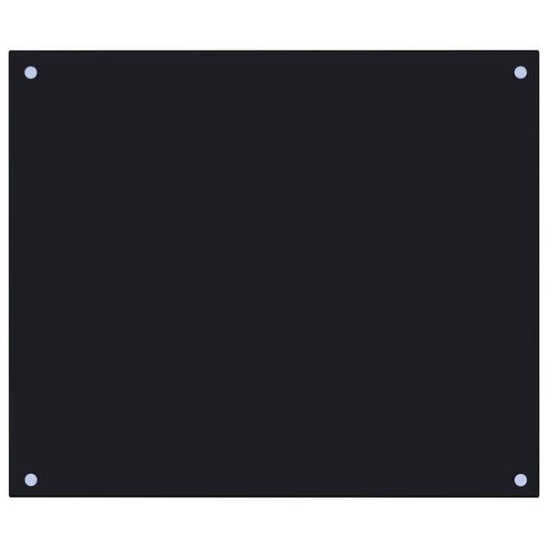 vidaXL fekete edzett üveg konyhai falburkoló 70 x 60 cm