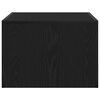 vidaXL Doh&aacute;nyz&oacute;asztal Fekete t&ouml;lgy 50 x 50 x 35 cm Faanyag