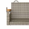 vidaXL szürke polyrattan hintapad 109 x 62 x 40 cm