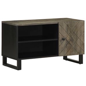 vidaXL fekete t&ouml;m&ouml;r mang&oacute;fa TV-szekr&eacute;ny 80 x 33 x 46 cm