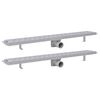 vidaXL 2 db line&aacute;ris rozsdamentes ac&eacute;l vonal zuhany lefoly&oacute; 830x140 mm