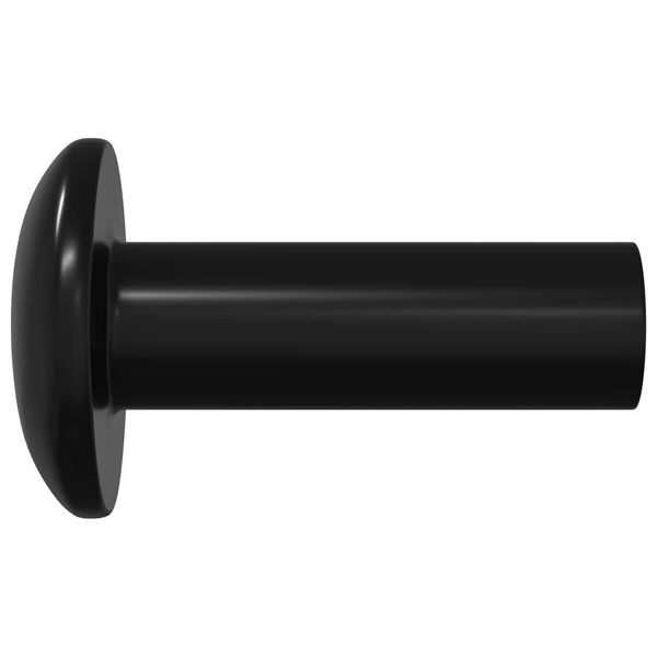 vidaXL K&ouml;penyes Any&aacute;k 2 pcs Fekete M4 x 14,5 mm Vas