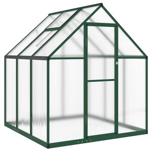 vidaXL z&ouml;ld alum&iacute;nium melegh&aacute;z alapv&aacute;zzal 169 x 169 x 195 cm