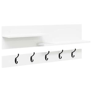 vidaXL Fali Kab&aacute;thorog Falra szerelhető Feh&eacute;r 90 x 15 x 36 cm