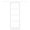 vidaXL Csúszó ajtó Fehér 78 x 211 cm Tömör fenyőfa és üveg
