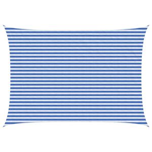 vidaXL Napernyő V&aacute;szon K&eacute;k &eacute;s Feh&eacute;r 3 x 6 m HDPE