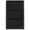 vidaXL 2 db fekete tömör fenyőfa éjjeliszekrény 40 x 29,5 x 64 cm