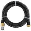 vidaXL fekete PVC sz&iacute;v&oacute;t&ouml;mlő s&aacute;rgar&eacute;z csatlakoz&oacute;kkal 1,1" 7 m