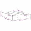 vidaXL Ágykeret tárolóval tárolóval Sonoma tölgy 140 x 190 cm Faanyag
