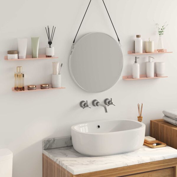 vidaXL Lebegő polc 4 pcs R&oacute;zsasz&iacute;n 40 x 8,5 x 2,5 cm Ac&eacute;l