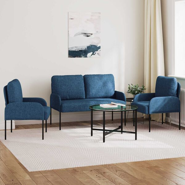 vidaXL &Uuml;lőgarnit&uacute;r&aacute;k p&aacute;rn&aacute;val 3 pcs K&eacute;k 115 x 56 x 80 cm Furn&eacute;r