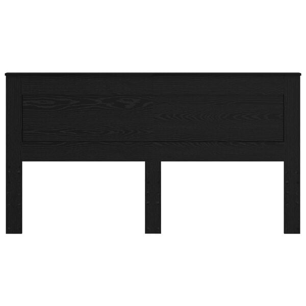 vidaXL Fejt&aacute;mla fejt&aacute;ml&aacute;val Fekete t&ouml;lgy 200 cm Faanyag