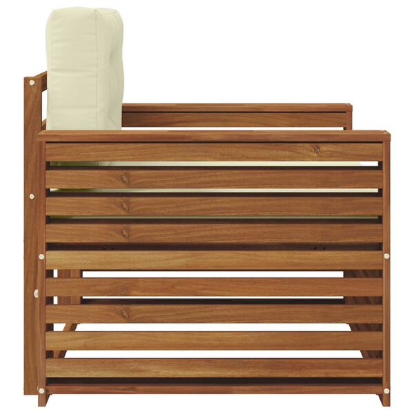 vidaXL K&uuml;lt&eacute;ri kanap&eacute; szett T&ouml;m&ouml;r ak&aacute;cfa &eacute;s poli&eacute;szter Term&eacute;szetes