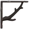 vidaXL Fali polckonzolok 12 db antik barna 10 x 10 x 3 cm Ac&eacute;l