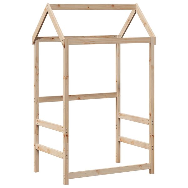 vidaXL t&ouml;m&ouml;r fenyőfa &aacute;gy &eacute;s pad szett tetővel 75 x 190 cm