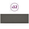 vidaXL 12 db szürke műbőr fali panel 90 x 30 cm 3,24 m²