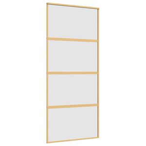 vidaXL aranysz&iacute;nű ESG tej&uuml;veg &eacute;s alum&iacute;nium tol&oacute;ajt&oacute; 90 x 205 cm