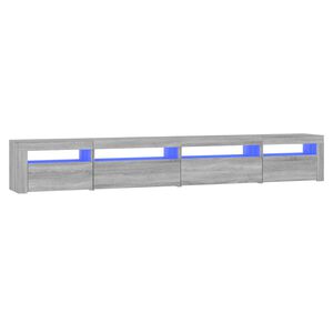 vidaXL sz&uuml;rke sonoma sz&iacute;nű TV-szekr&eacute;ny LED-l&aacute;mp&aacute;kkal 270x35x40 cm