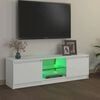 vidaXL feh&eacute;r TV-szekr&eacute;ny LED l&aacute;mp&aacute;kkal 120 x 30 x 36 cm