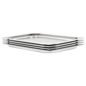 vidaXL 4 db rozsdamentes ac&eacute;l Gasztronorm ed&eacute;ny GN 1/1 20 mm