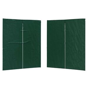 vidaXL Parti s&aacute;tor oldalfal 2 db 200 x 195 cm Z&ouml;ld PE &eacute;s ac&eacute;l