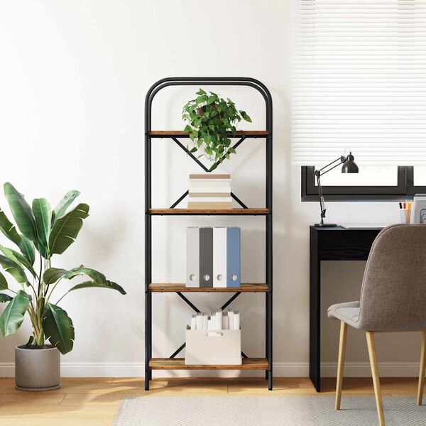 vidaXL K&ouml;nyvespolc &Ouml;reg fa 60 x 30 x 146 cm Faanyag