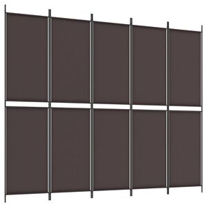 vidaXL 6 paneles barna sz&ouml;vet parav&aacute;n 300 x 220 cm