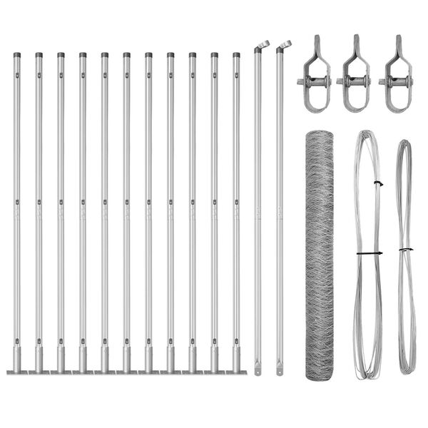 vidaXL Ker&iacute;t&eacute;soszlop Ez&uuml;st 25 x 1,2 m (36 mm h&aacute;l&oacute;) Ac&eacute;l