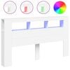 vidaXL feh&eacute;r szerelt fa LED-es fejt&aacute;mla 180x18,5x103,5 cm