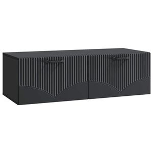 vidaXL Fali TV szekr&eacute;ny Fekete 98 x 41 x 30 cm Szerelt Fa