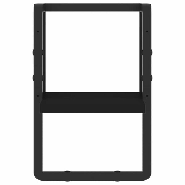 vidaXL fekete fali polc r&uacute;ddal 20 x 25 x 30 cm