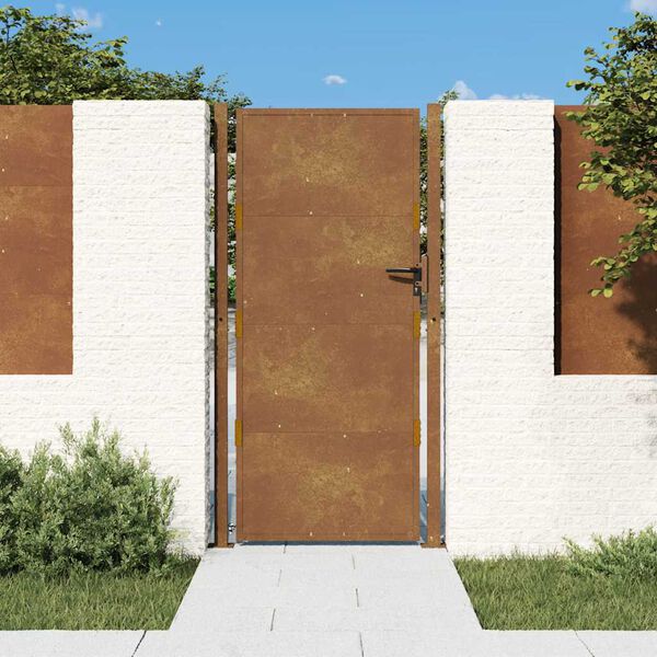 vidaXL Corten ac&eacute;l kerti kapu 100x200 cm