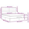 vidaXL Ottomán ágykeret matraccal sötét szürke 160x200cm szövet