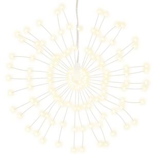 vidaXL kar&aacute;csonyi meleg feh&eacute;r csillagf&eacute;ny 140 db LED 17 cm