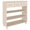 vidaXL HAMAR m&eacute;zbarna t&ouml;m&ouml;r fenyőfa t&aacute;lal&oacute;asztal 90 x 35 x 90 cm