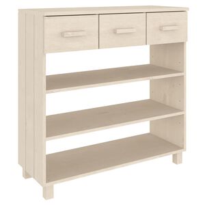 vidaXL HAMAR m&eacute;zbarna t&ouml;m&ouml;r fenyőfa t&aacute;lal&oacute;asztal 90 x 35 x 90 cm