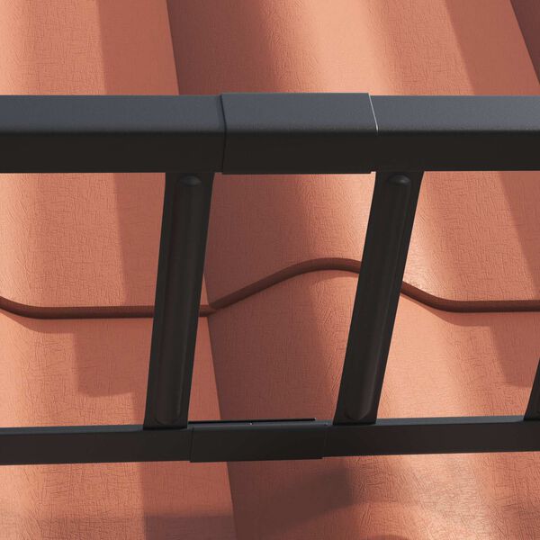 vidaXL Tető havaz&aacute;sv&eacute;dő Fekete 100 x 2,5 x 20 cm Ac&eacute;l