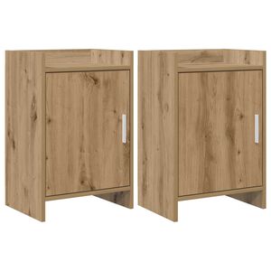 vidaXL &Eacute;jjeliszekr&eacute;nyek 2 db K&eacute;zműves T&ouml;lgy 40 x 30 x 60 cm Szerelt Fa